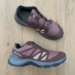 Salomon Shoes Women 8.5 Kaneo W 413812 Hiking Peppercorn Mahogany Burgundy